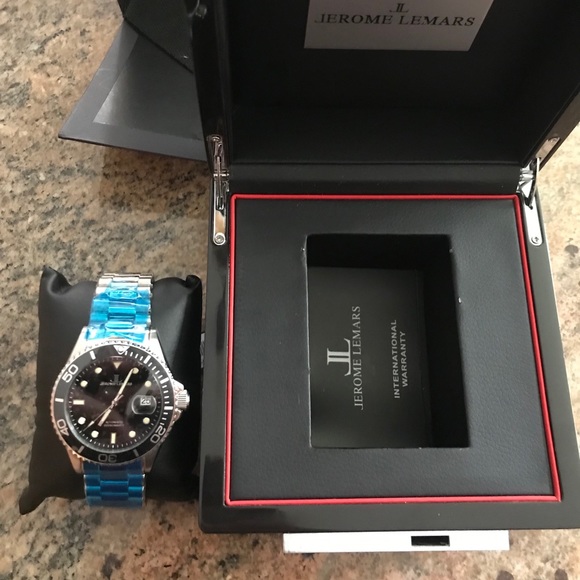 Jarome Lamars Chagall Noir Black Face Steel Watch - Picture 7 of 8